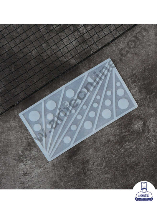 CAKE DECOR™ Silicon 8 in 1 Triangle With Dots Shape Chocolate Garnishing Mould Cake Insert Decoration Mould SBGS-265
