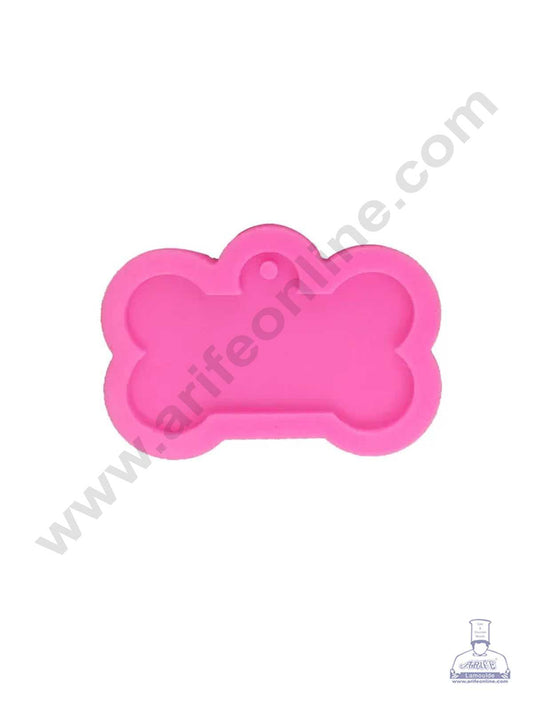 CAKE DECOR™ Silicone 1 Cavity Dog Bone Shape Pink Fondant Marzipan Mould