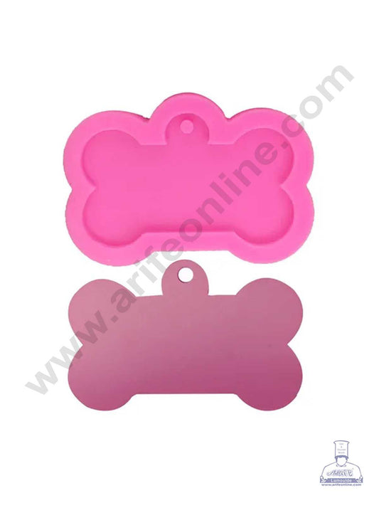 CAKE DECOR™ Silicone 1 Cavity Dog Bone Shape Pink Fondant Marzipan Mould