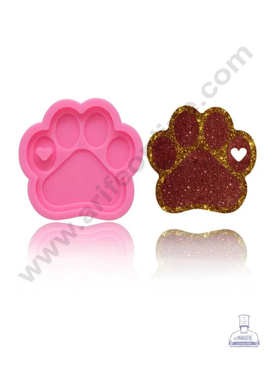 CAKE DECOR™ Silicone 1 Cavity Dog Paw Shape Pink Fondant Marzipan Mould