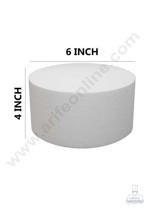 1 pc 6 Inch Round Cake Dummy - Dia 6" x H 4" (MOQ 12 PCS)