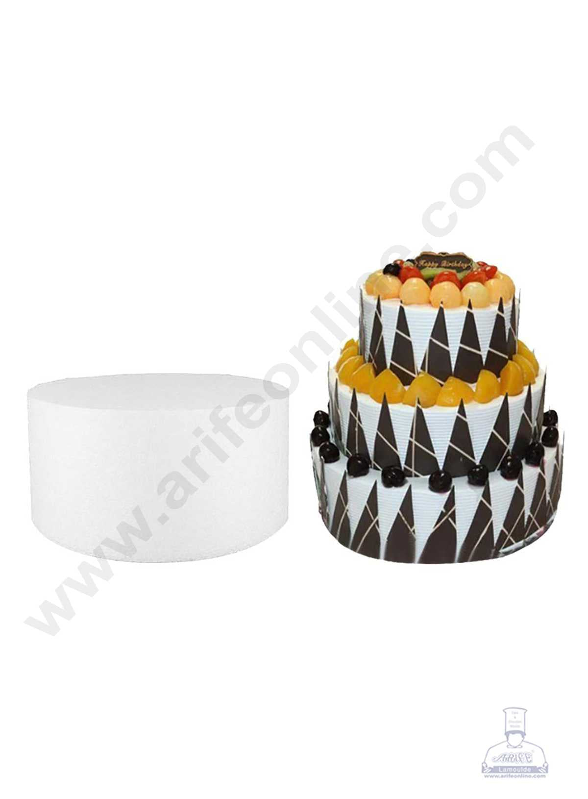1 pc 6 Inch Round Cake Dummy - Dia 6" x H 4" (MOQ 12 PCS)