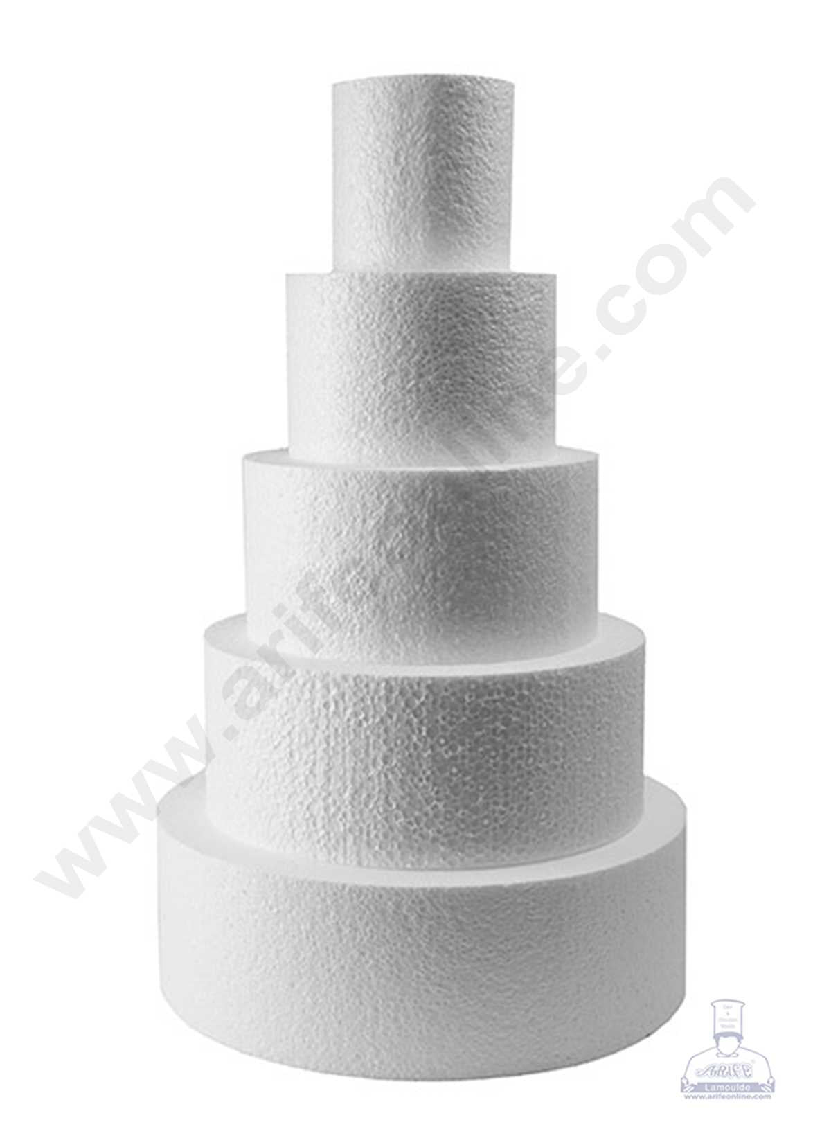 1 pc 6 Inch Round Cake Dummy - Dia 6" x H 4" (MOQ 12 PCS)
