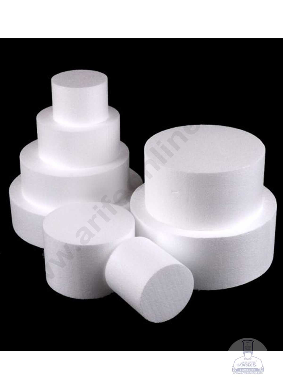 1 pc 6 Inch Round Cake Dummy - Dia 6" x H 4" (MOQ 12 PCS)