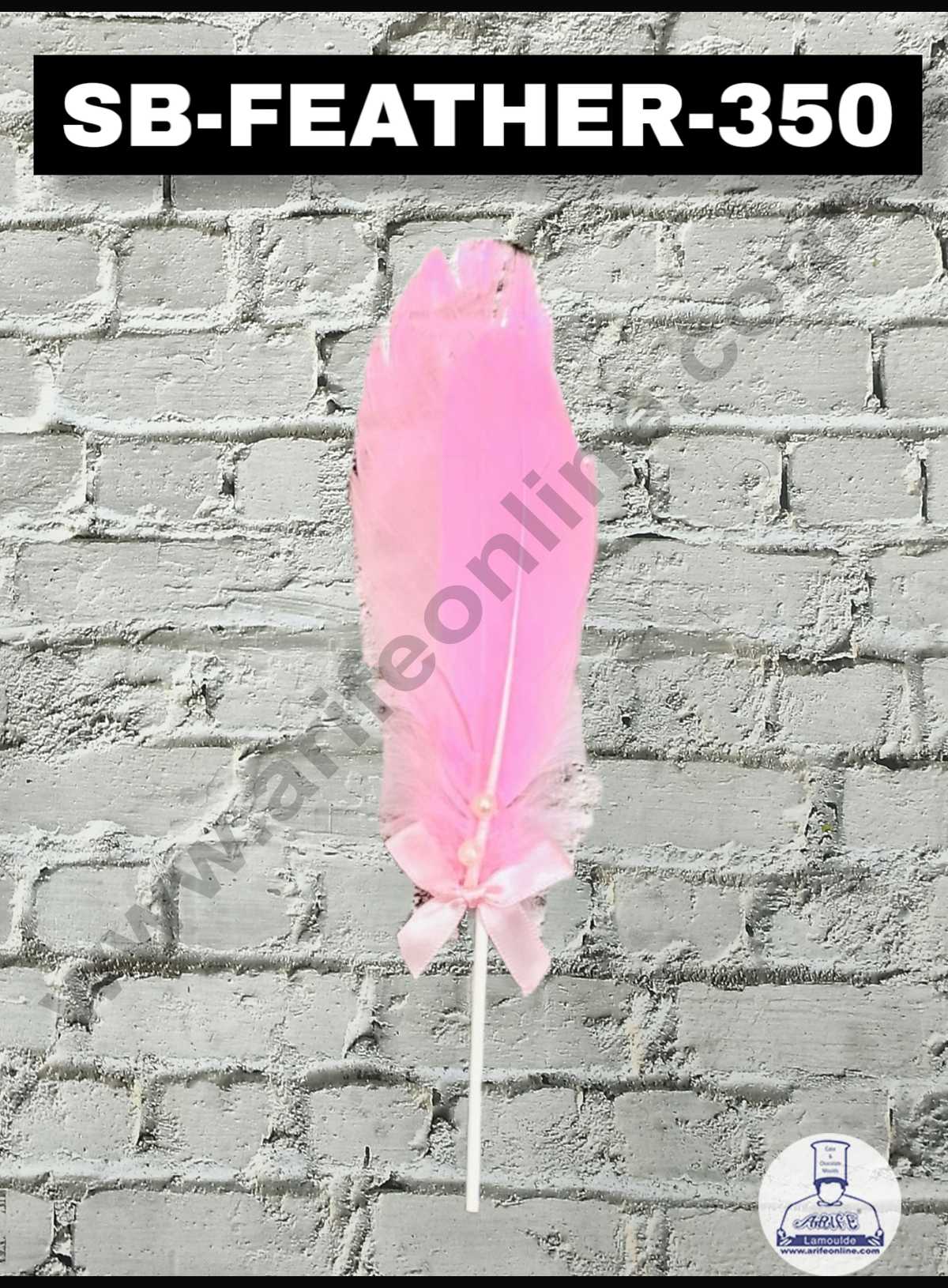1pcs Pink Feather Topper For Cake Decoration( SB-FEATHER-350-Pink )  (MOQ 12 PCS)  (ID)