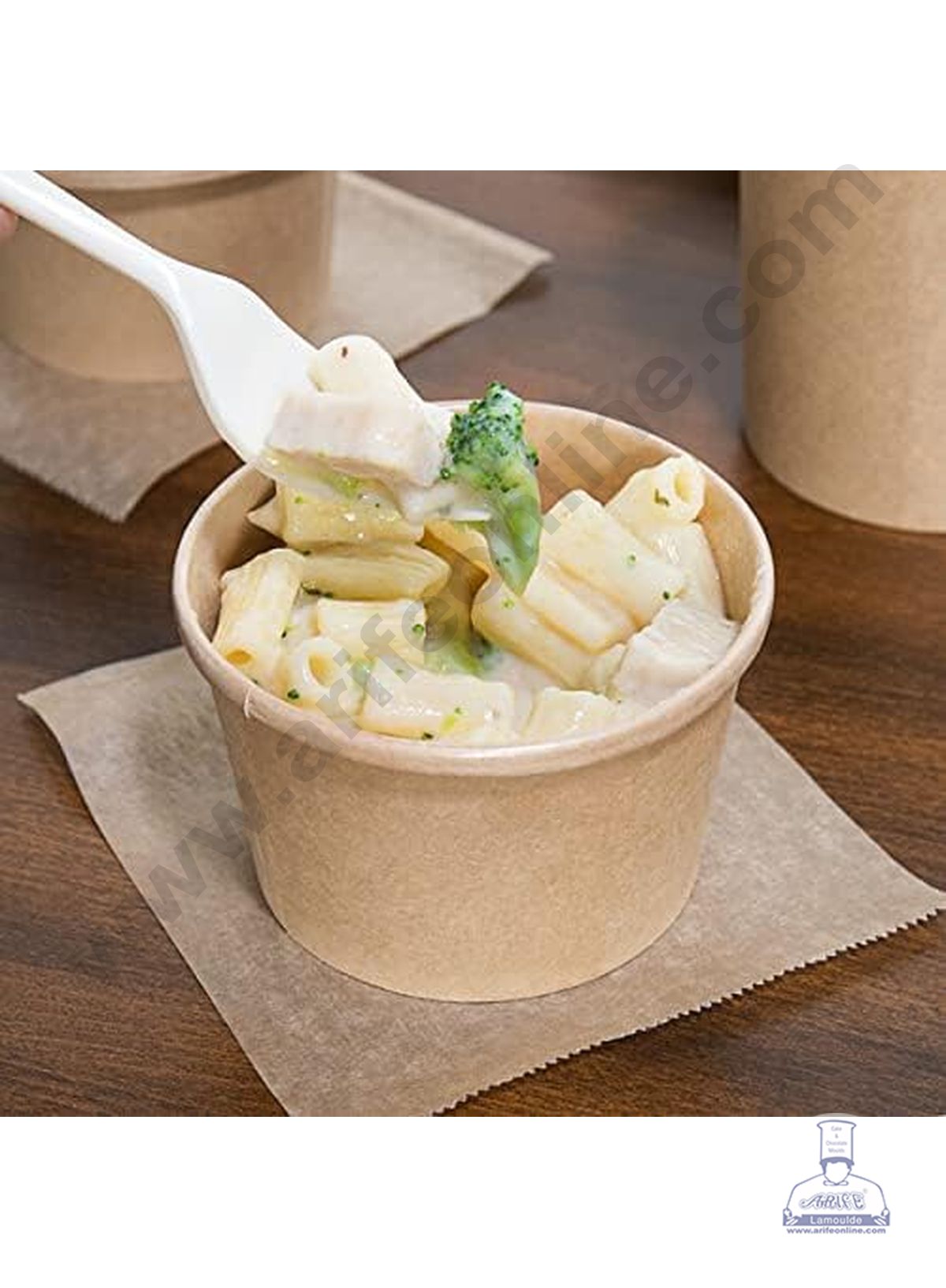 250ml Brown Kraft Paper Tub With Lid (MOQ 100 PCS)