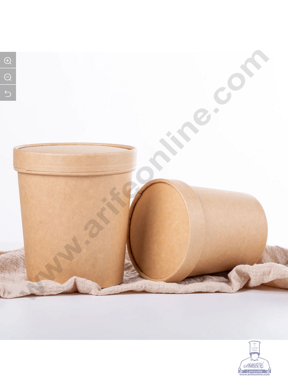 250ml Brown Kraft Paper Tub With Lid (MOQ 100 PCS)