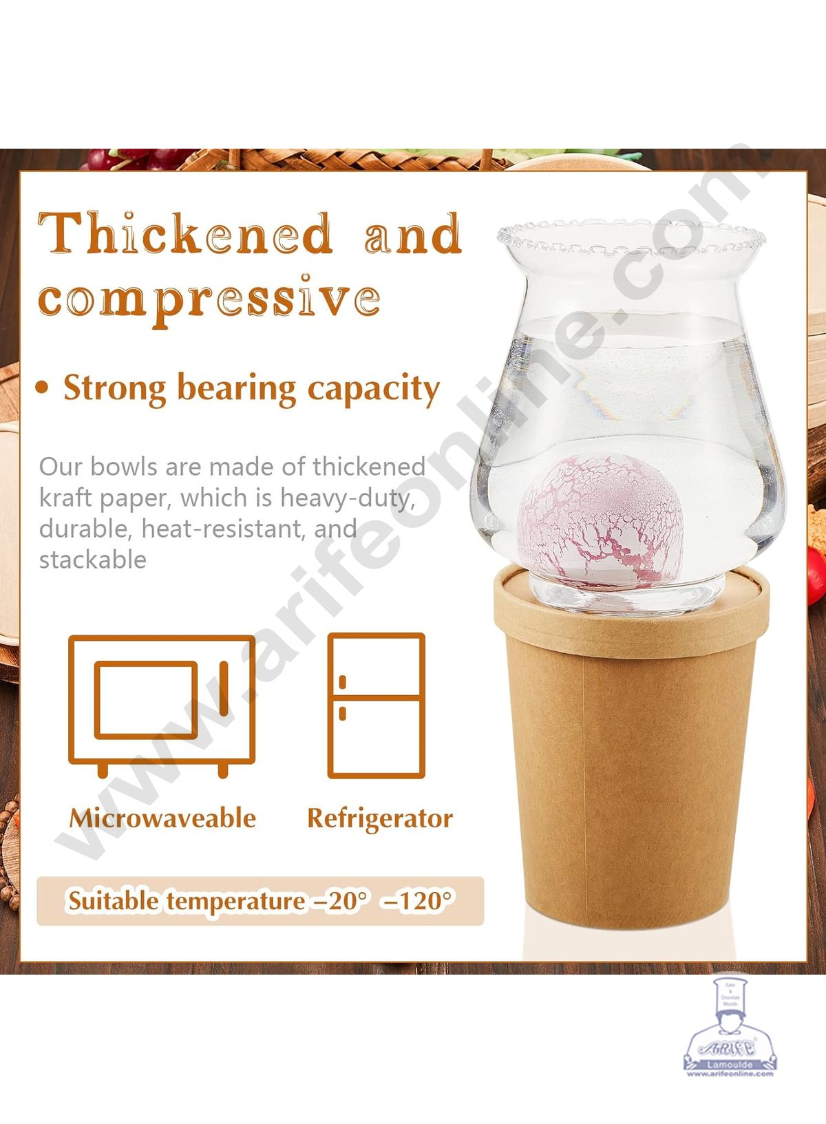 250ml Brown Kraft Paper Tub With Lid (MOQ 100 PCS)