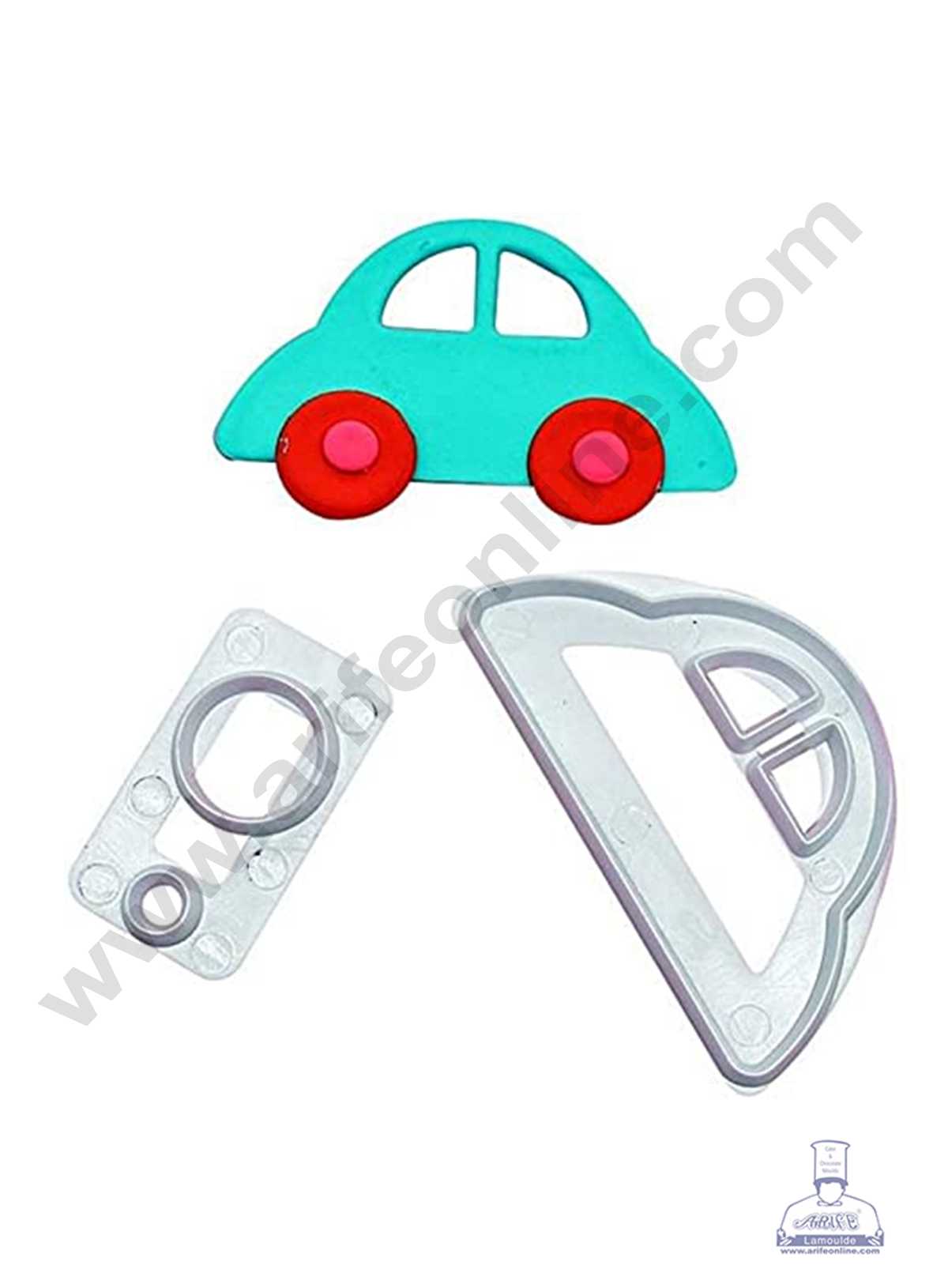 2 Pcs Cute Car Plastic Fondant Cutter Gumpaste Cutter  (MOQ 12 PCS) (ID)