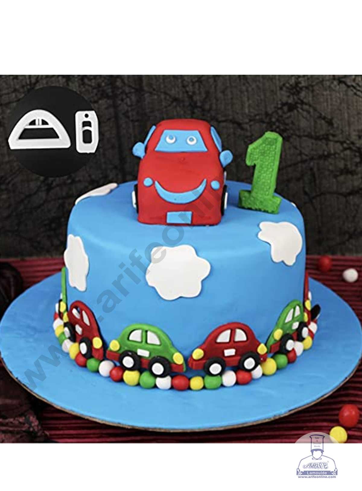 2 Pcs Cute Car Plastic Fondant Cutter Gumpaste Cutter  (MOQ 12 PCS) (ID)