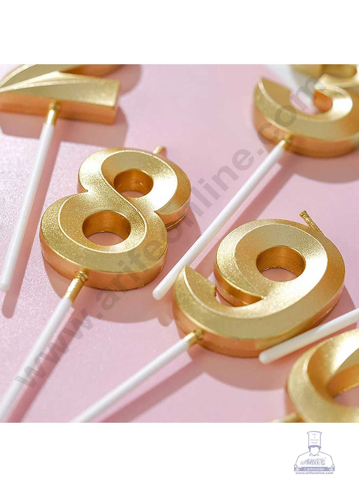 3D Birthday 9 Number Candle for Cake and Cupcake Decoration(1pc Pack) (MOQ 12 PCK) (M.5)