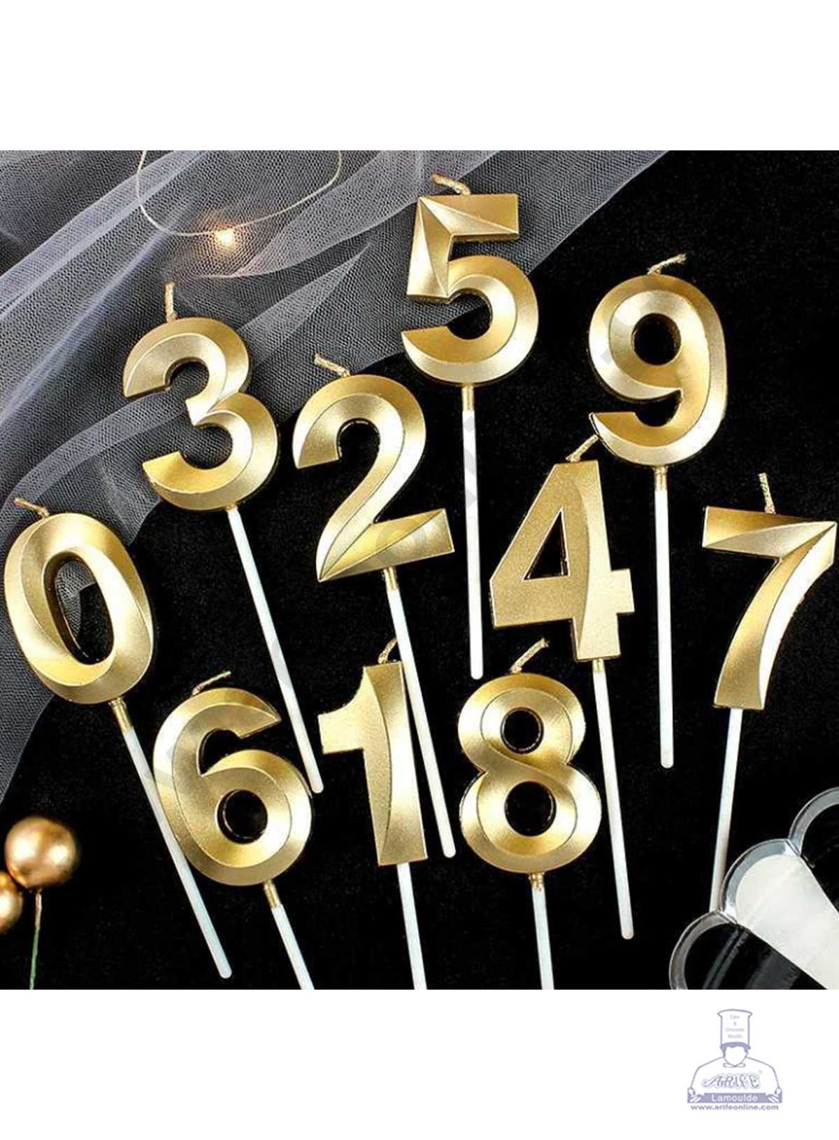 3D Birthday 3 Number Candle for Cake and Cupcake Decoration(1pc Pack) (MOQ 12 PCK) (M.5)