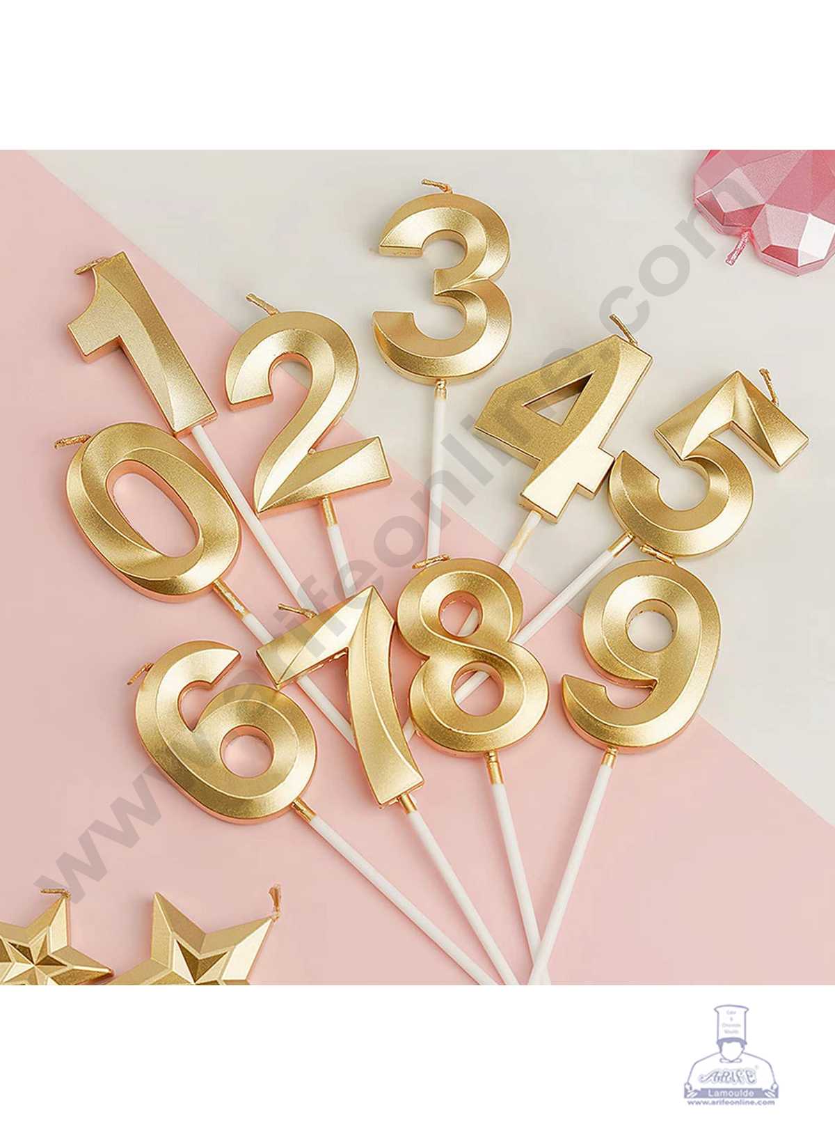 3D Birthday 8 Number Candle for Cake and Cupcake Decoration(1pc Pack) (MOQ 12 PCK) (M.5)
