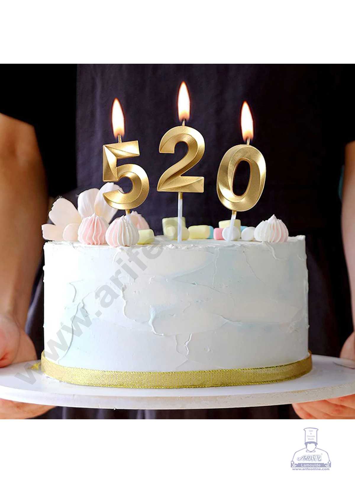 3D Birthday 5 Number Candle for Cake and Cupcake Decoration(1pc Pack) (MOQ 12 PCK) (M.5)