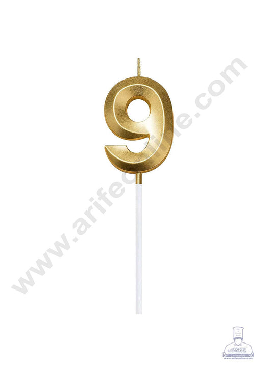 3D Birthday 9 Number Candle for Cake and Cupcake Decoration(1pc Pack) (MOQ 12 PCK) (M.5)