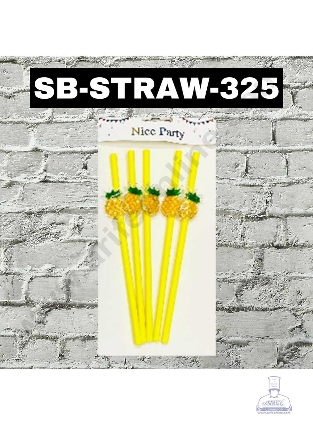 5pcs Pineapple Straw Topper For Cake Decoration( SB-STRAW-325-Pineapple )  (MOQ 12 PCS)  (ID)