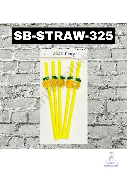 5pcs Pineapple Straw Topper For Cake Decoration( SB-STRAW-325-Pineapple )  (MOQ 12 PCS)  (ID)