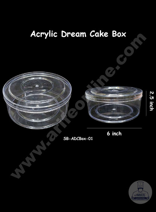 6 inch Acrylic Dream Cake Box Tub Cake Box (SB-ADCBox-01) (MOQ 500 PCS) (ii)