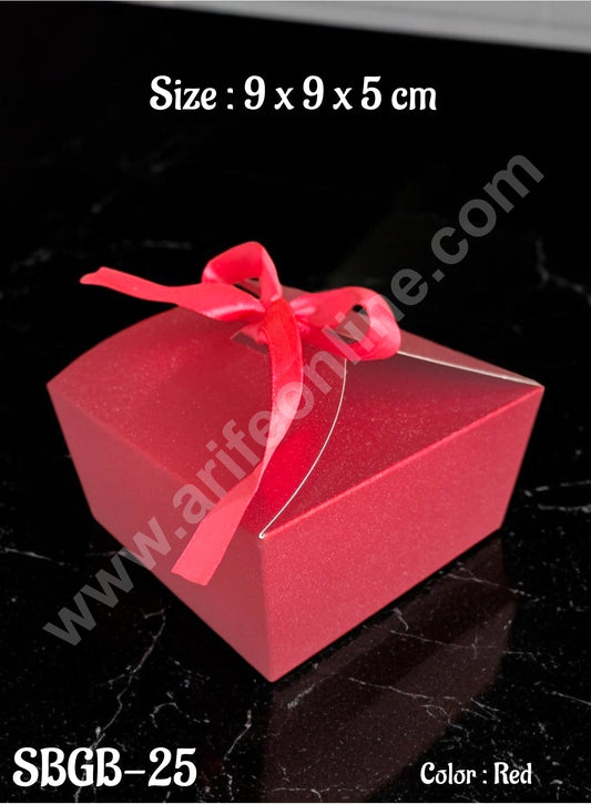 Goodie Bag For Hampers | Chocolate Box Hamper Box 10 Pcs Pack - Red SBGB-25-R (MOQ 10 PACK)