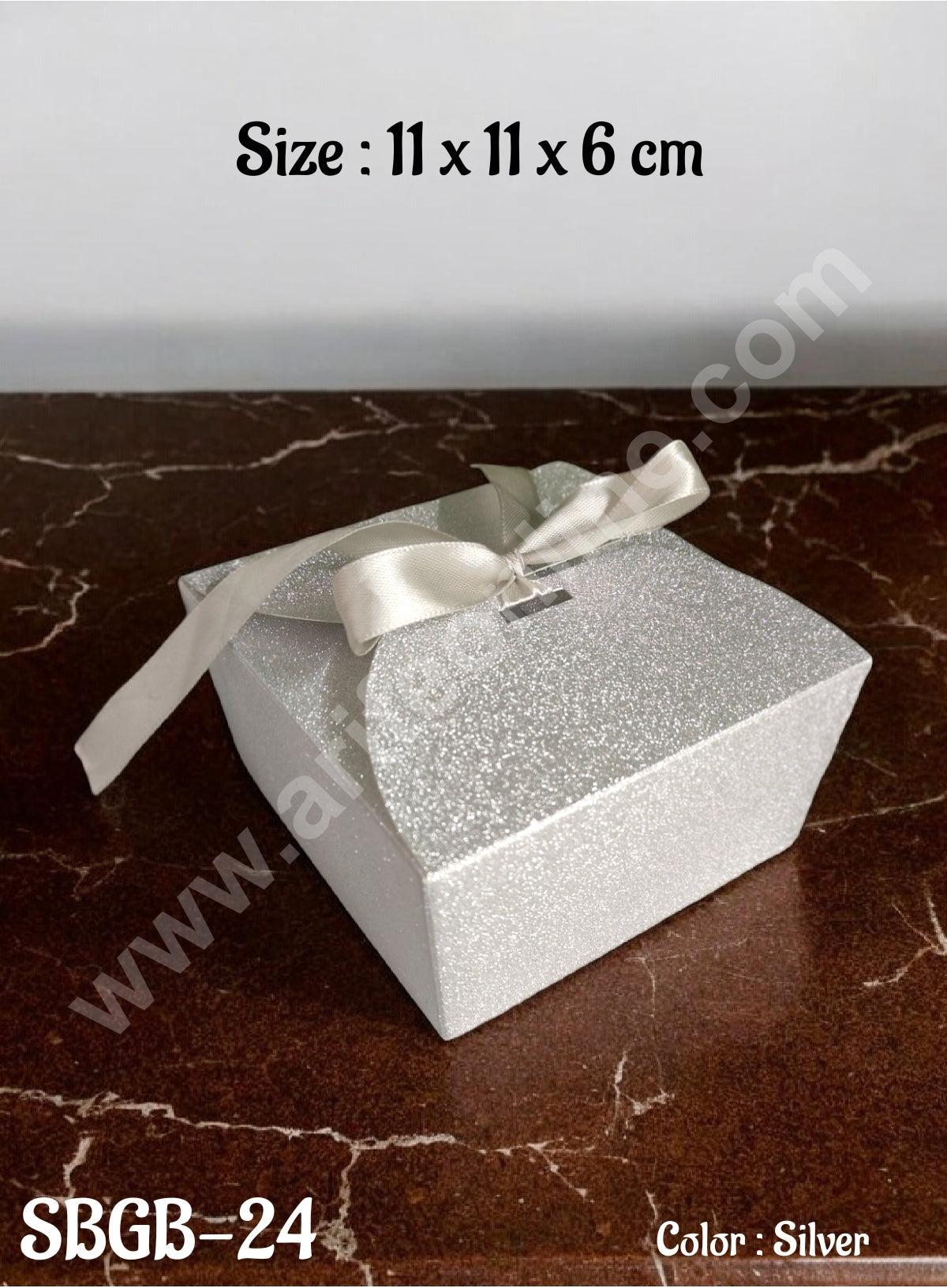 Goodie Bag For Hampers | Chocolate Box Hamper Box 10 Pcs Pack - Silver SBGB-24-S (MOQ 10 PACK)