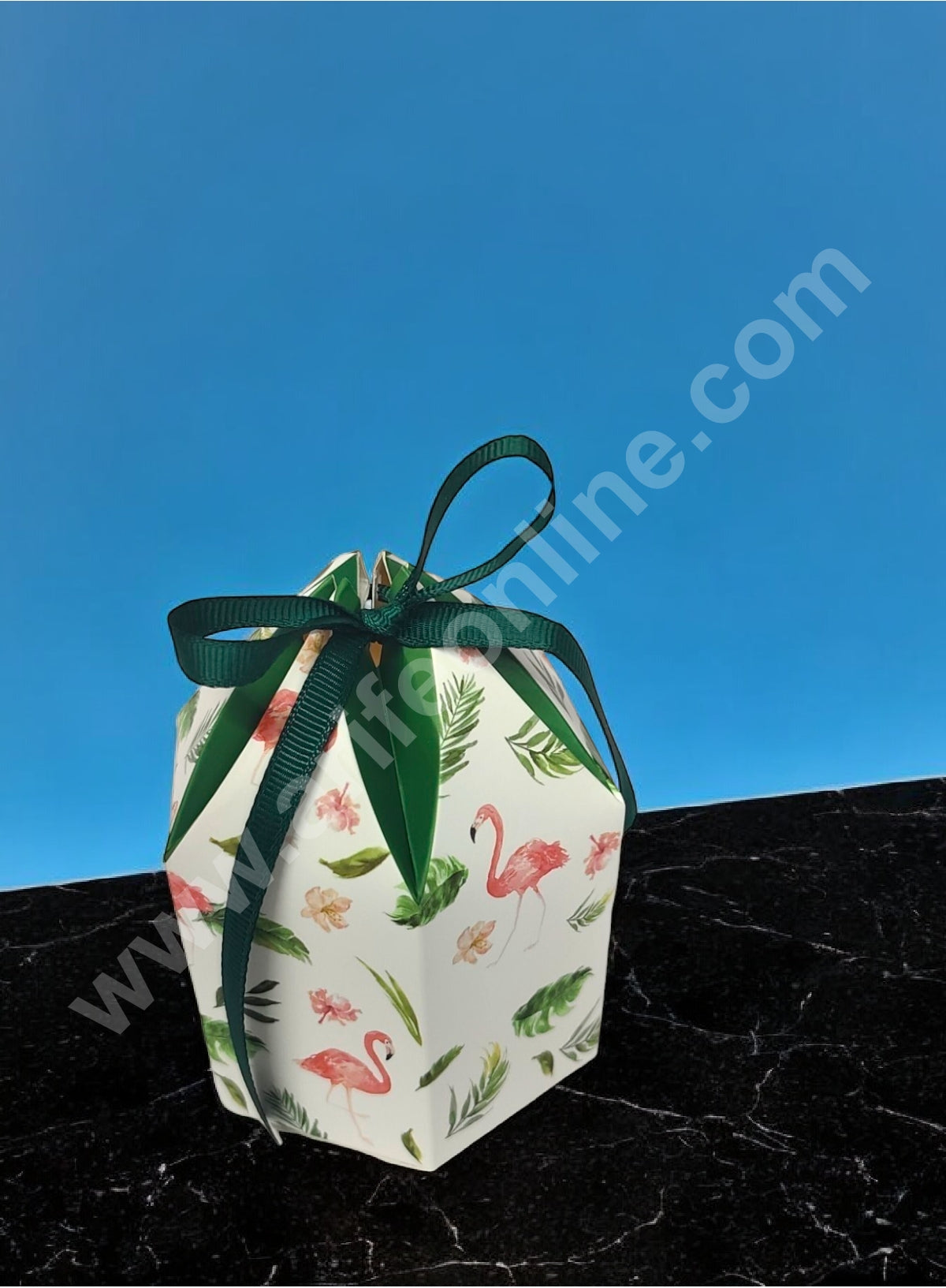 Goodie Bag For Hampers | Chocolate Box Hamper Box 10 Pcs Pack - White Random Floral Print SBGB-72-W (MOQ 10 PACK)