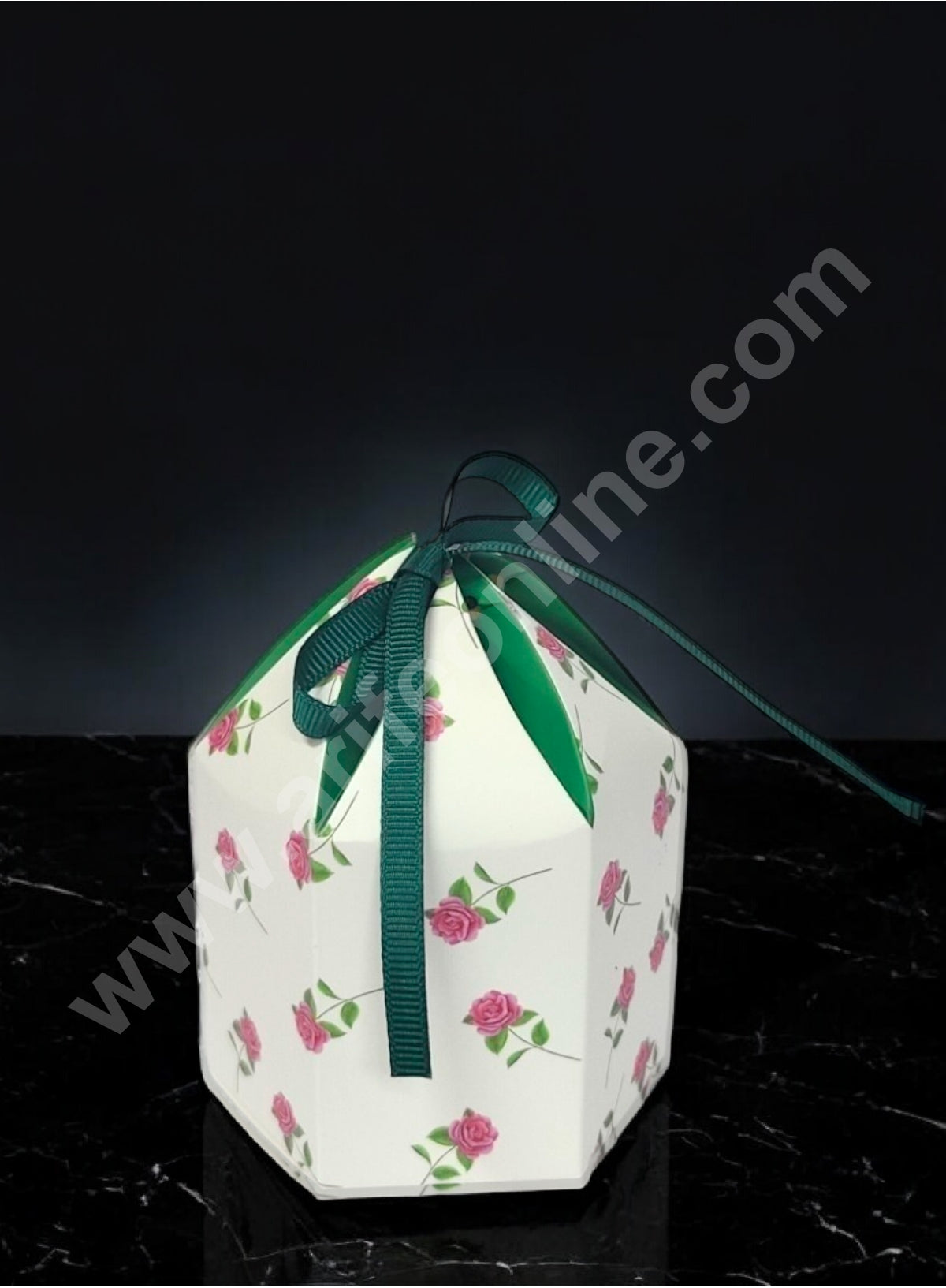 Goodie Bag For Hampers | Chocolate Box Hamper Box 10 Pcs Pack - White Random Floral Print SBGB-72-W (MOQ 10 PACK)