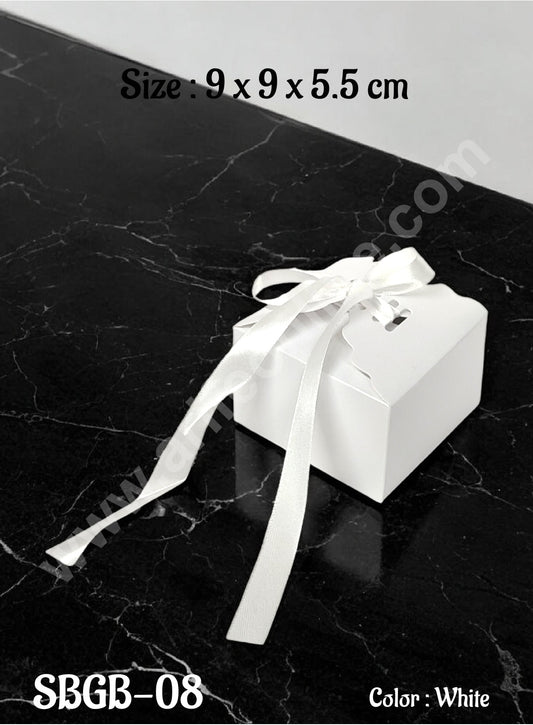 Goodie Bag For Hampers | Chocolate Box Hamper Box 10 Pcs Pack - White SBGB-08-W (MOQ 10 PACK)