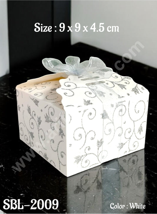 Goodie Bag For Hampers | Chocolate Box Hamper Box 10 Pcs Pack - White SBL-2009-W (MOQ 10 PACK)