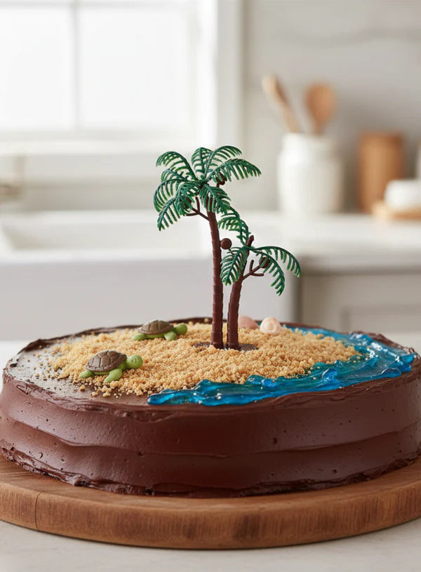 1 Piece Mini Artificial Palm Tree Cake Topper (SBTO-Palm) (MOQ 12 PCS) (E)