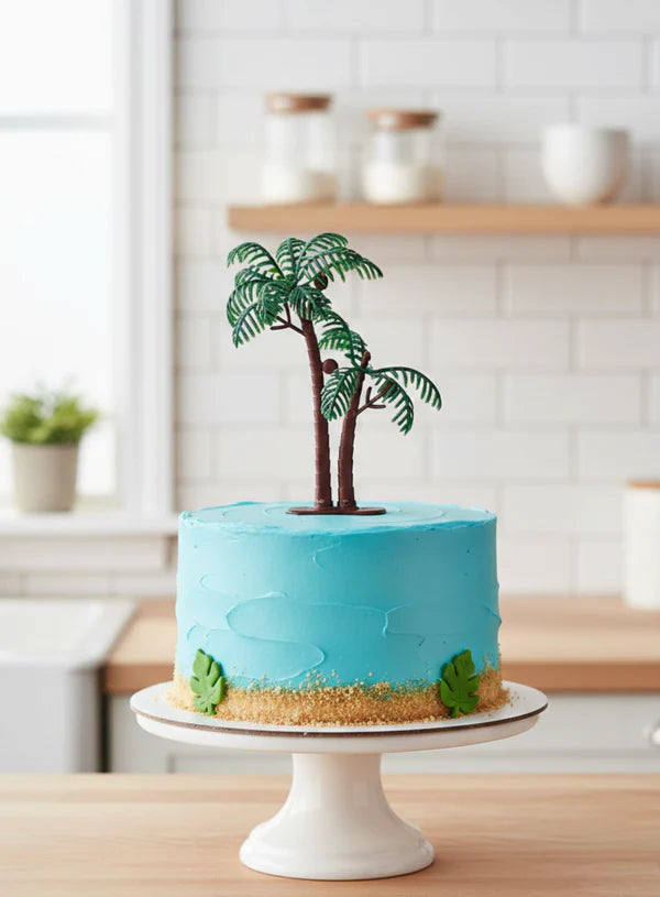 1 Piece Mini Artificial Palm Tree Cake Topper (SBTO-Palm) (MOQ 12 PCS) (E)