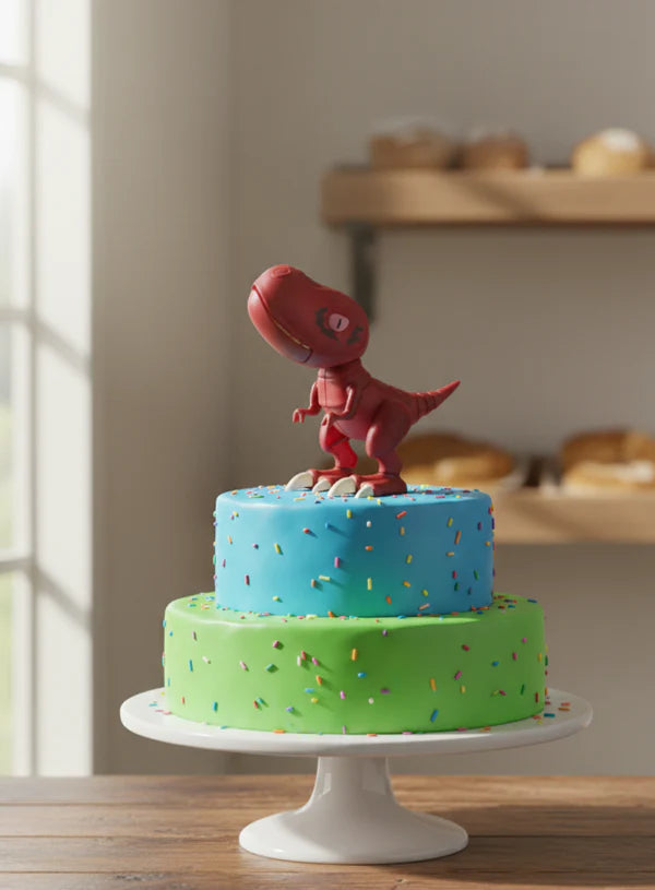 1 Piece Red Dinosaur Toy Cake Topper (SBTO-D-R) (MOQ 12 PCS) (FD)