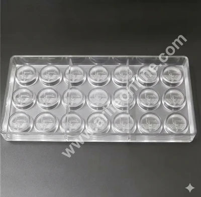 21 cavities Euro coin shape hard Polycarbonate chocolate fondant mould│SB-2081│ (MOQ 12 PCS) (RRD)