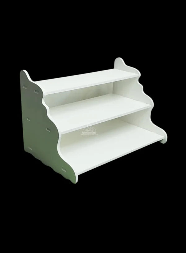 3-Tier Scalloped Cupcake Display Riser Set | 1 Piece Pack | (MOQ 12 PCS)