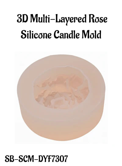 3D Multi-Layered Rose Silicone Candle Mold│SB-SCM-DYF7307│ (MOQ 12 PCS) (UD)