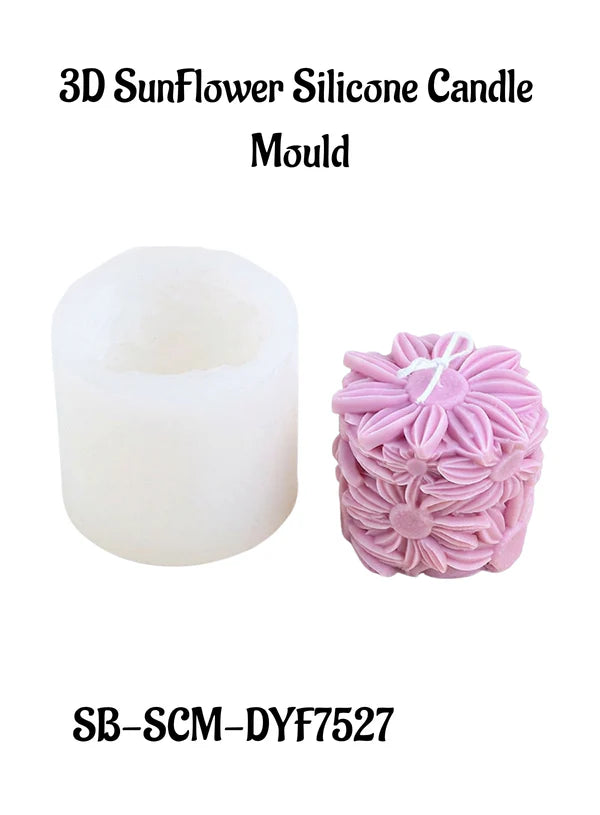 3D SunFlower Silicone Candle Mould | Soap, Wax Mould | SB-SCM-DYF7527 (MOQ 12 PCS) (AMD)