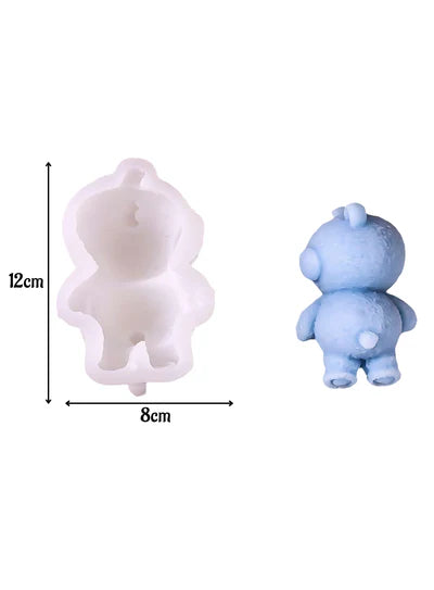 Big Lying Teddy Bear Silicone Candle Mould | 12 x 8 cm |SB-SCM-NXQ-0140 (MOQ 12 PCS) (RED)