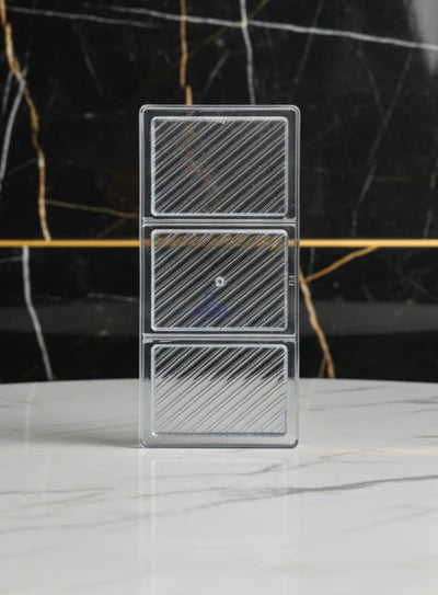 Heavy Bakers 3 Cavity Polycarbonate Segmented Chocolate Bar Mold |SBPS-107|1 Piece| (MOQ 12 PCS)  (AED)