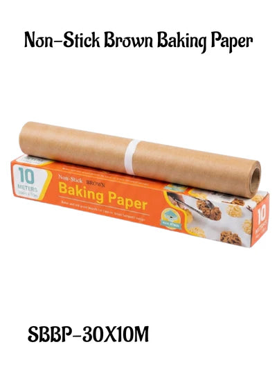 Kitchens Non Stick Parchment Paper Baking Paper Baking Oven Paper Baking & Cooking Paper 10 Meter - Brown (SBBP-30X10M) (EI)