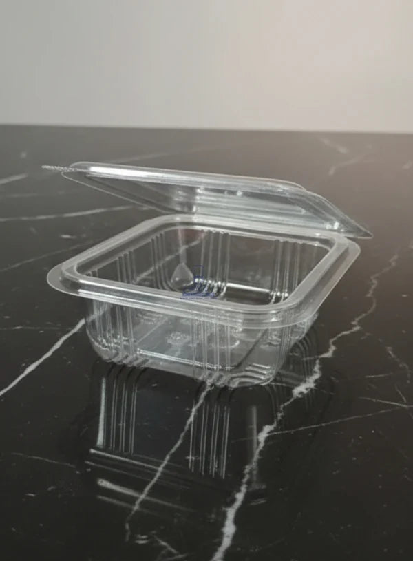 Mini Rectangular PVC Container With Attached Lid | Mini Dessert Package