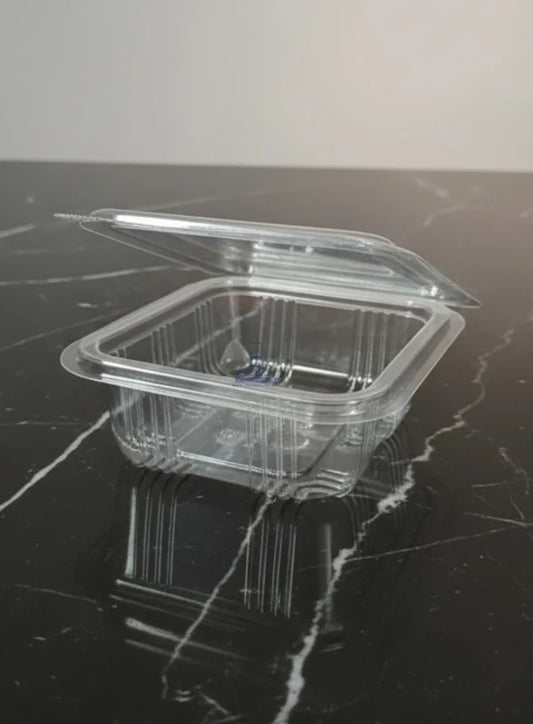 Mini Rectangular PVC Container With Attached Lid | Mini Dessert Package
