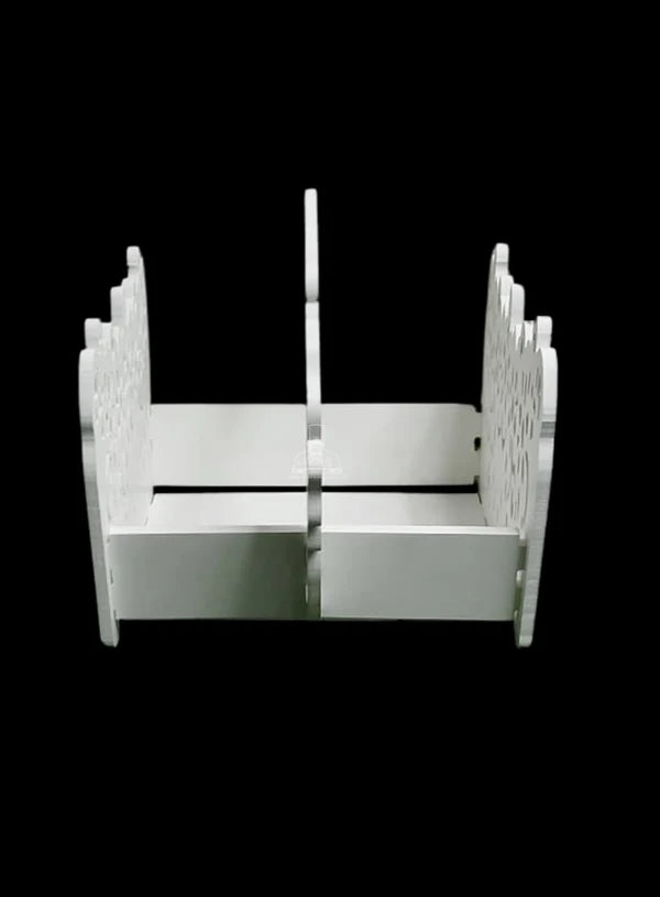 Ornate Lace-Cut Dessert Basket Stand Set | 1 Piece Pack | (MOQ 12 PCS)