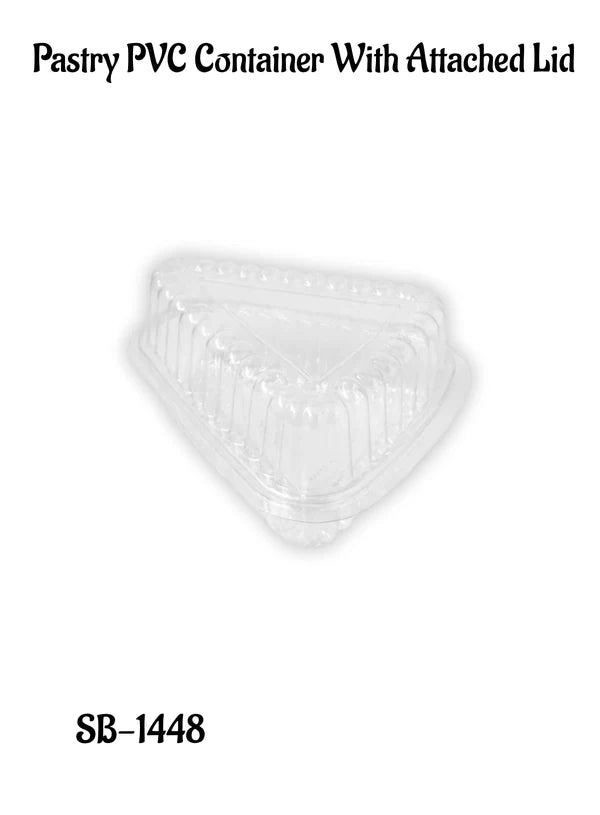 Pastry PVC Container With Attached Lid | Mini Dessert Package