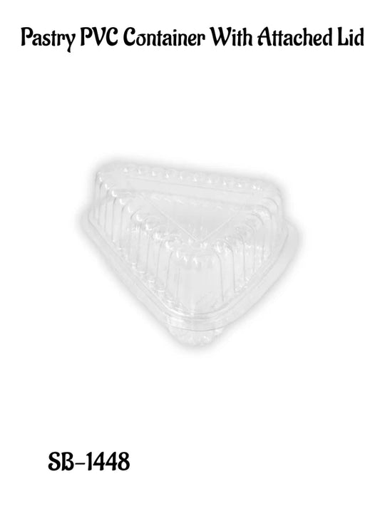 Pastry PVC Container With Attached Lid | Mini Dessert Package