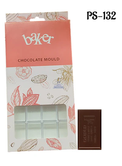 Regular Bakers 20-Cavity Square Polycarbonate Chocolate Mould with Basket Weave/Cross-Hatch Texture |SBPS-132|1 Piece   (MOQ 12 PCS) (ADD)