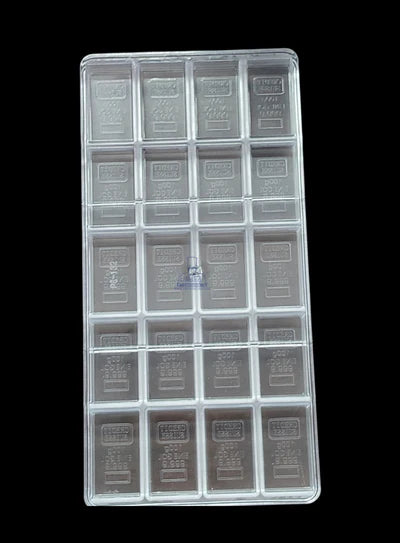 Regular Bakers 20-Cavity Square Polycarbonate Chocolate Mould with Basket Weave/Cross-Hatch Texture |SBPS-132|1 Piece   (MOQ 12 PCS) (ADD)