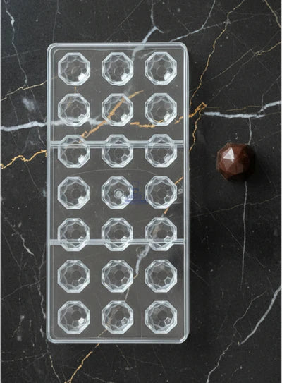 Regular Bakers 21-Cavity Polycarbonate Diamond/Gem Chocolate Mold |SBPS-47|1 Piece| (MOQ 12 PCS) (ADD)