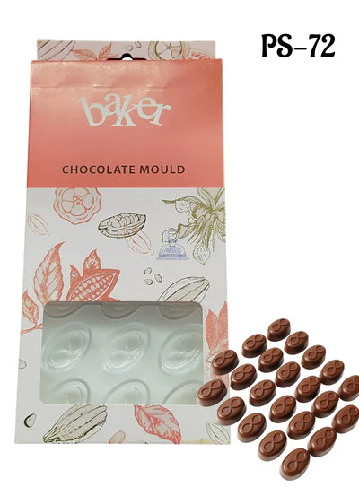 Regular Bakers 21-Cavity Polycarbonate Oval Swirl Chocolate Mold |SBPS-72|1 Piece| (MOQ 12 PCS) (ADD)