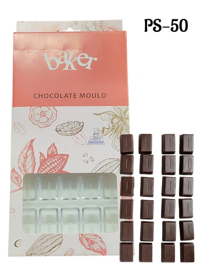 Regular Bakers 25-Cavity Polycarbonate Rectangular Praline Mold |SBPS-50|1 Piece| (MOQ 12 PCS) (ADD)