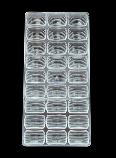 Regular Bakers 27-Cavity Polycarbonate Credit Suisse Style Chocolate Bar Mold |SBPS-126|1 Piece|  (MOQ 12 PCS) (ADD)