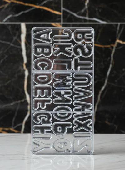 Regular Bakers Polycarbonate Capital Letter Chocolate Mold (Bubble Style) |SBPS-36-1| (MOQ 12 PCS) (ADD)